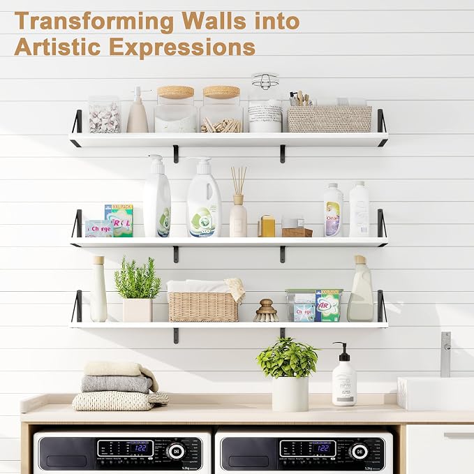 Fun Memories Extra Long Floating Wall Shelves, 48 x 8 Inches - Image 6