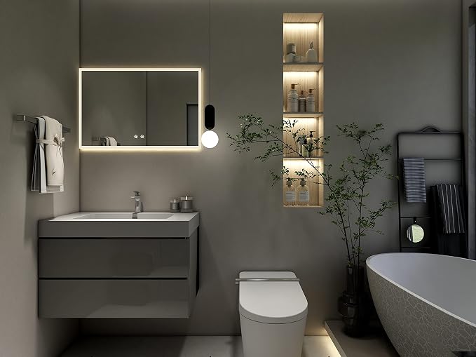 Alice 30 Inch Modern Grey Bathroom Vanity - Image 7