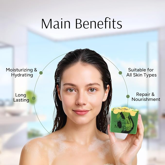 Marbela Cosmetics Aloe Vera Handmade Soap Bar - Image 3