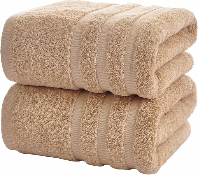 Cotton Bath Towel – Large 30x60 Inches, Thick & Absorbent Towel by Velqora