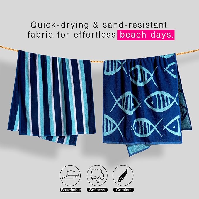 CASA COPENHAGEN Miami Bath Sheets Designed in Denmark Rough and Tough, Quick Dry - Image 3