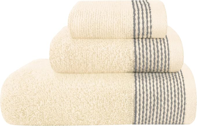 Belizzi Home Ultra Soft 3 Pack Cotton Towel Set, Contains a Bath Towel 28x55 by Unknown
