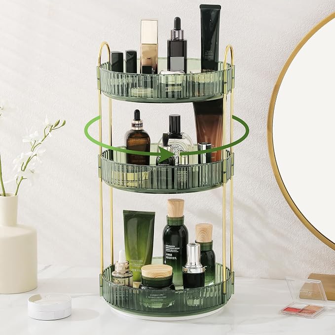 Rotating Makeup Organizer for Vanity, Perfume Skin Care Organizers Large - Image 2