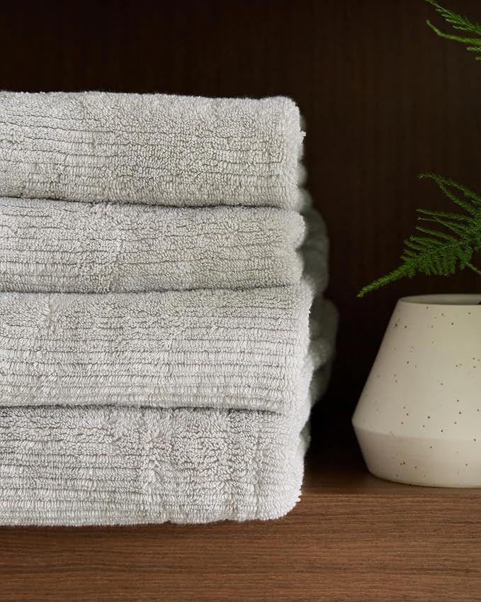 Cozy Earth Ribbed Washcloth Set - Image 5