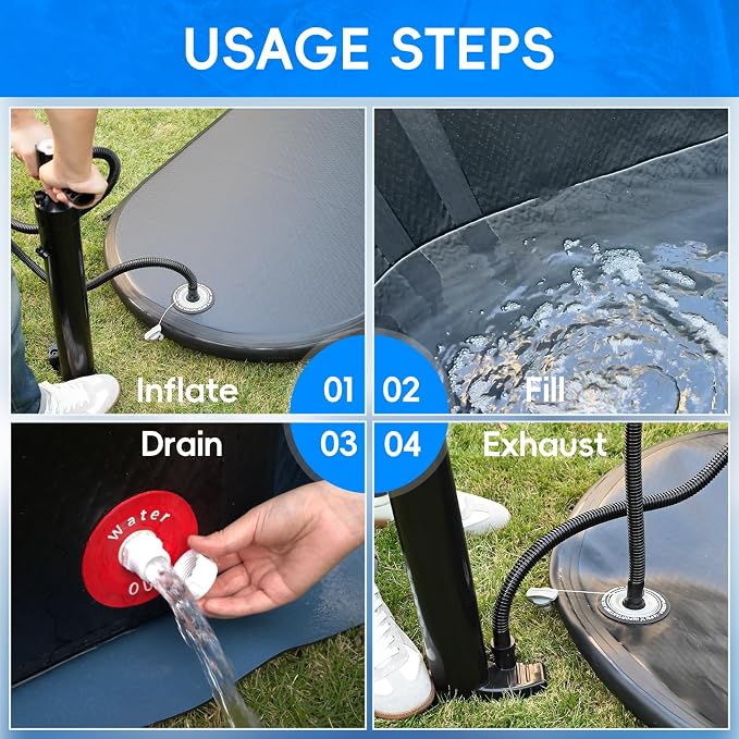 Ice Bath Tub, 216 Gallon Inflatable Cold Plunge Tub - Image 4