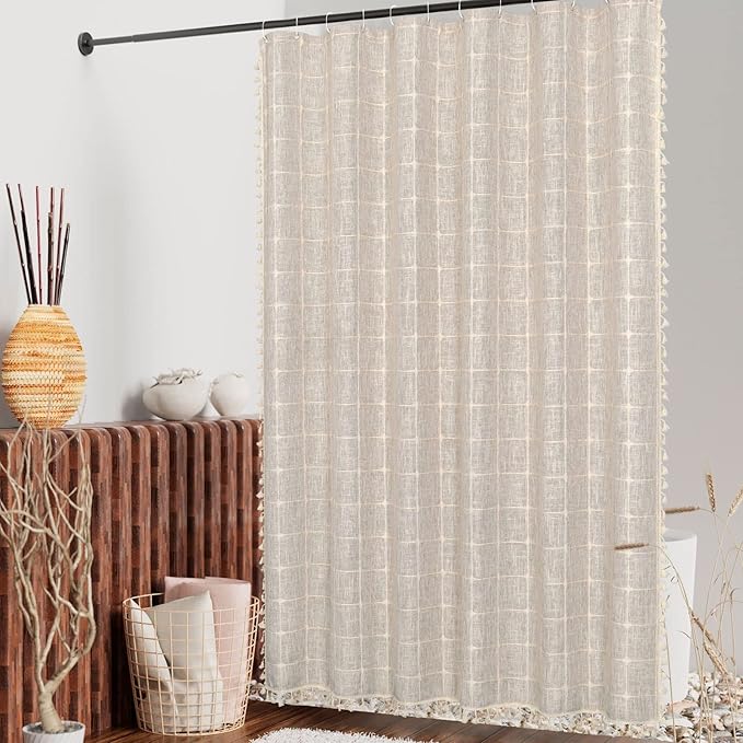 MitoVilla Boho Small Stall Shower Curtain 36 x 72 - Image 2