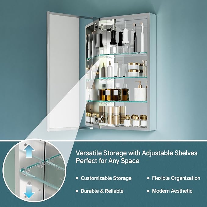 16"x30" Recessed Medicine Cabinet - Image 5