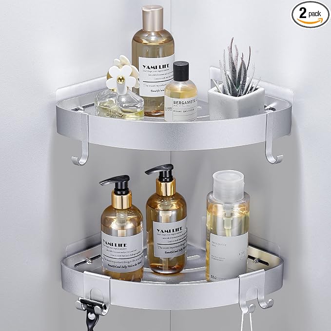 Adhesive Corner Shower Caddy by DUFU