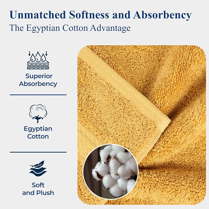 Superior Egyptian Cotton Pile Bath Towels, Ultra Soft Luxury Towel, Thick Plush - Image 9