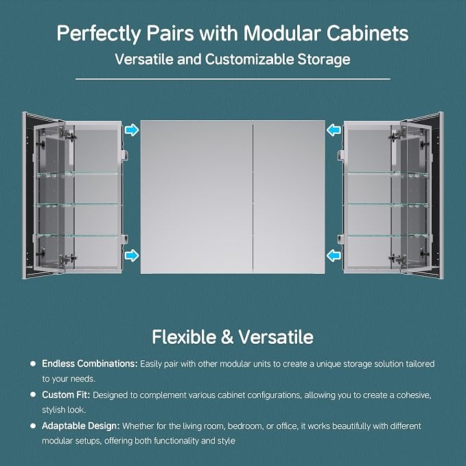 16"x30" Recessed Medicine Cabinet - Image 9