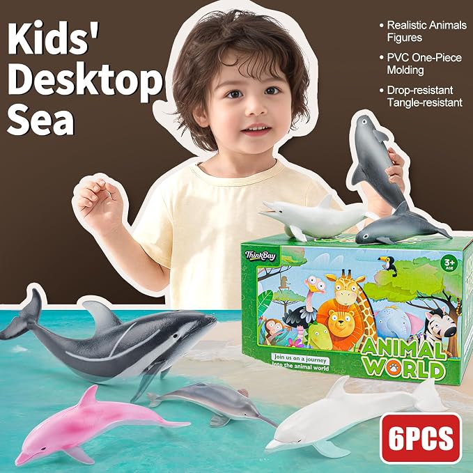 6PCS 5" Realistic Dolphin Figurines Toy - Image 8