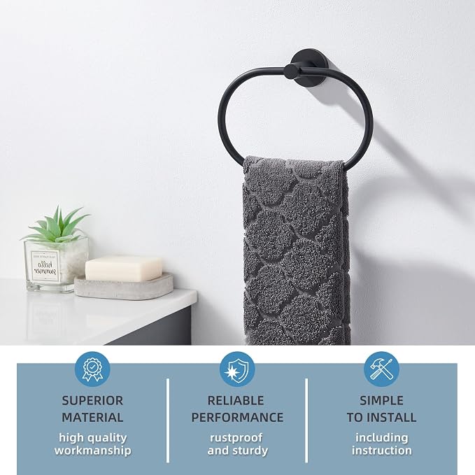 Angle Simple Bathroom Hand Towel Holder, SUS 304 Stainless Steel Swivel Hand - Image 3