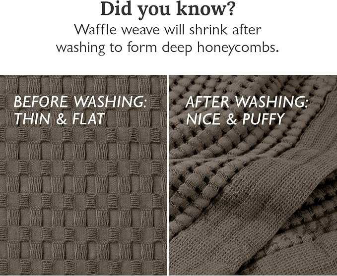 GILDEN TREE Waffle Bath Sheet Quick Dry Towel, Thin Luxury Bath Towels - Image 8