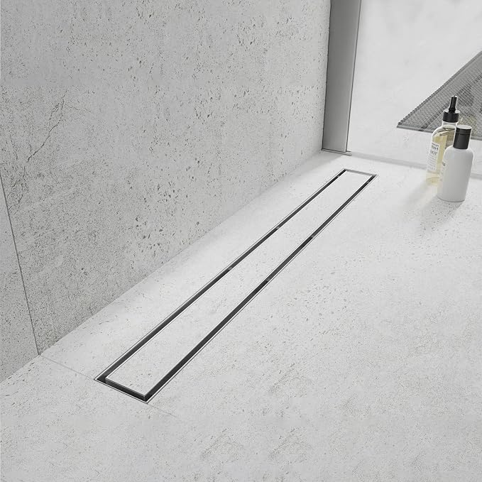 Linear Shower Drain, 40 inch Drain by Elefloom