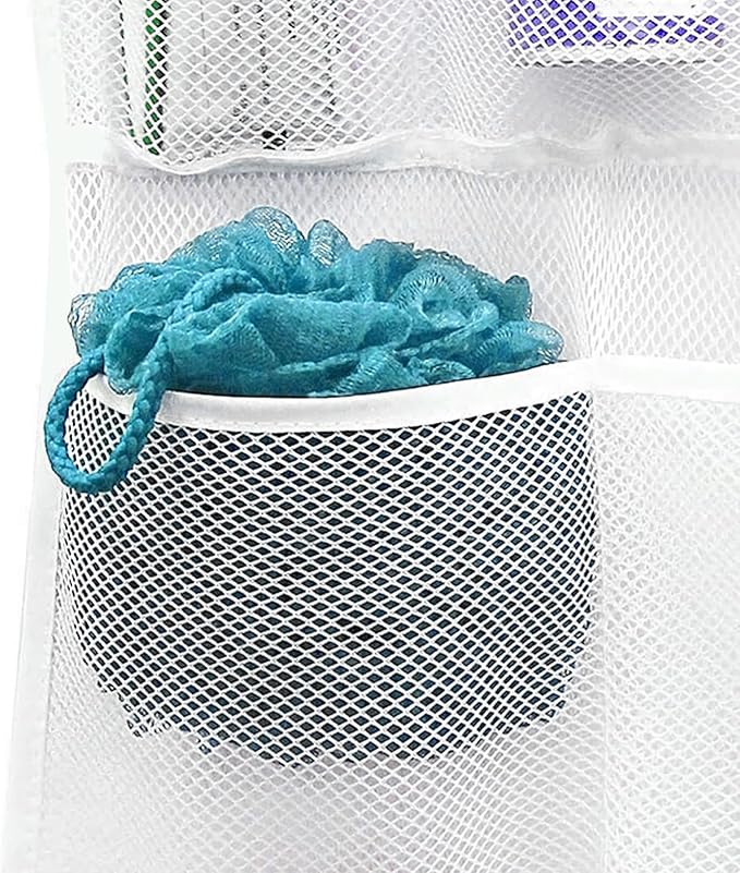 Upgrade 2 Pack Mesh Shower Caddy, 7 Pockets Hanging Shower Organizer - Image 2