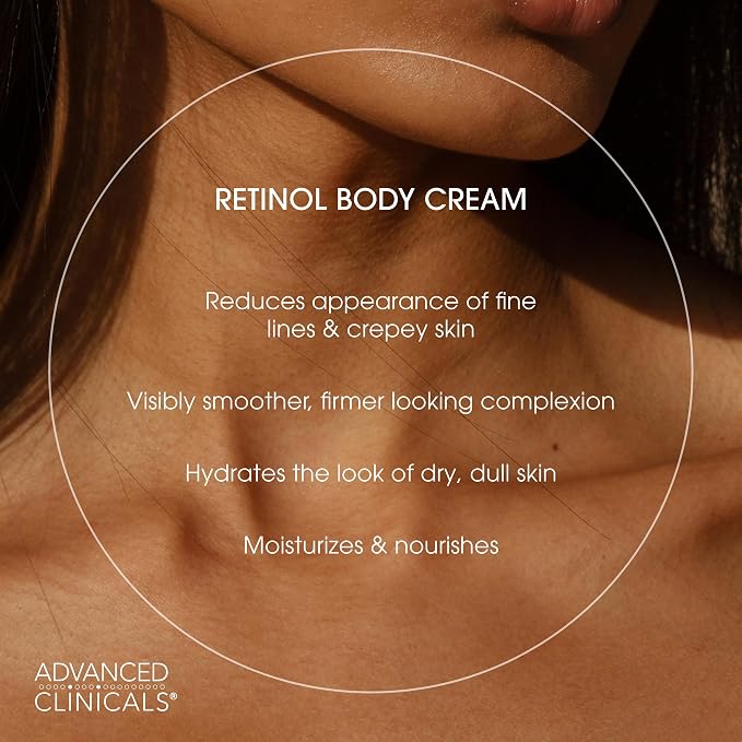 Advanced Clinicals Unscented Retinol Body Lotion & Face Moisturizer + Coconut - Image 6