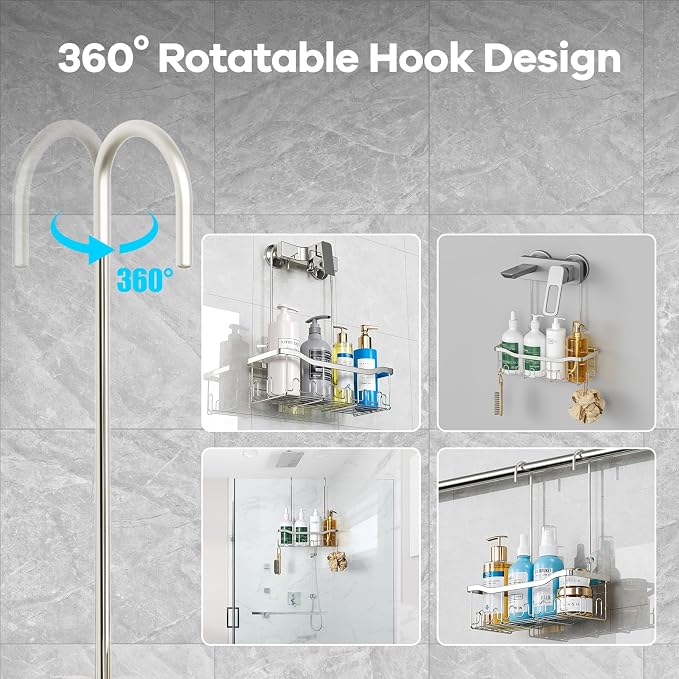 BYT Shower Caddy Hanging, Shower Organizer Hanging - Image 5
