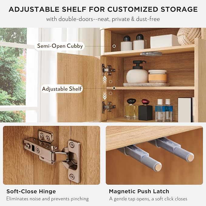 ACCOHOHO Modern Minimalist Bathroom Medicine Cabinet - Image 3