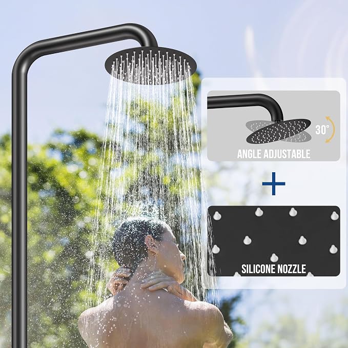 Freestanding Outdoor Shower Faucet Set, 316 Marine Grade Stainless Steel - Image 5