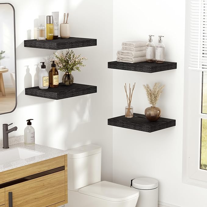 Vivelove 10.2 Inches Floating Shelves Wall Mounted, Living Room, Home Decor - Image 7