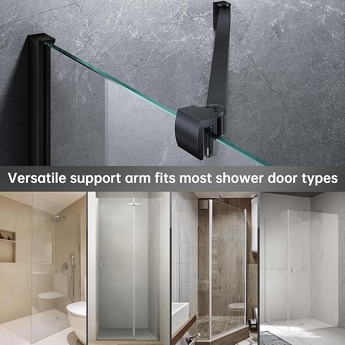 Frameless Shower Door Support Bar, Stainless Steel Wall-to-Glass Support Arm to - Image 7