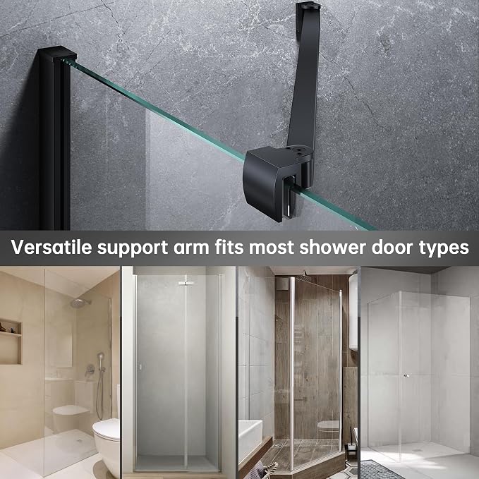 Frameless Shower Door Support Bar, Stainless Steel Wall-to-Glass Support Arm to - Image 7