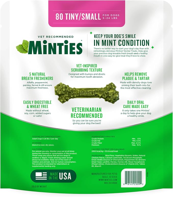Minties Dog Dental Bone Treats, Tiny/Small Dental Dog Treats, Clean Teeth - Image 9