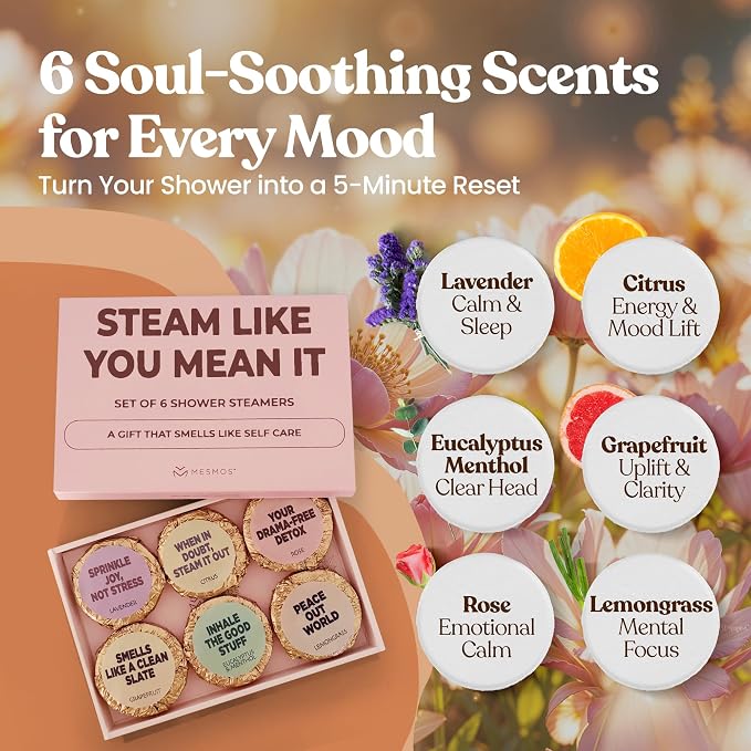 MESMOS 6 Assorted Shower Steamers Aromatherapy, Stress Relief Relaxation Spa - Image 2