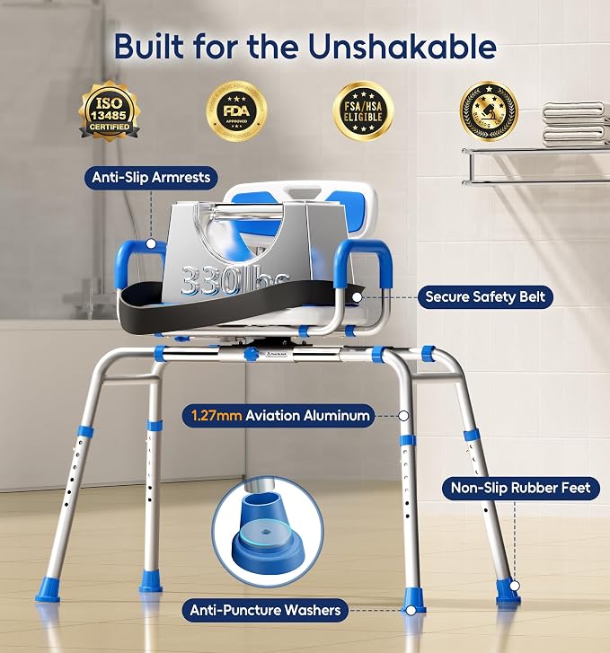 FSA/HSA Eligible Sliding Shower Chair - Image 3