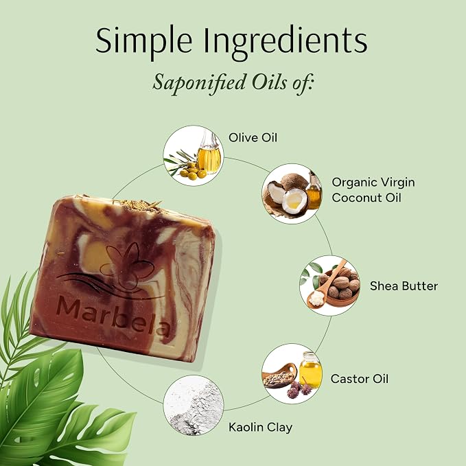 Marbela Cosmetics Clay and Rosemary Handmade Soap Bar - Image 6
