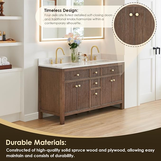 ALTAIR 60 in Bathroom Vanities Double Sink Vanity - Image 4