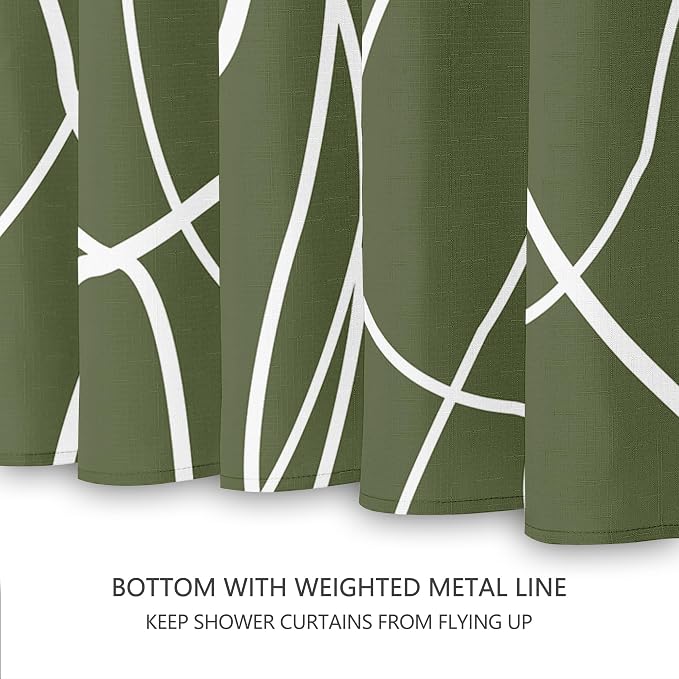 Tititex Morden140gms Faux Linen Fabric Bath Shower Curtain Set Textured Fabric - Image 4