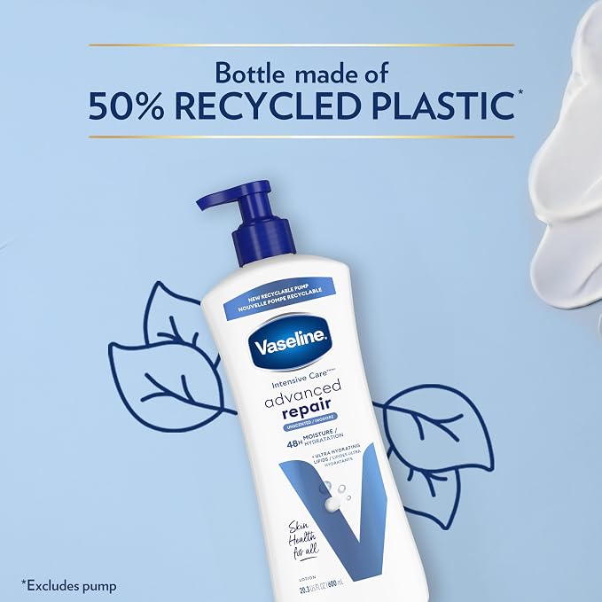 Vaseline Intensive Care Unscented Advanced Repair Body Lotion - Image 5