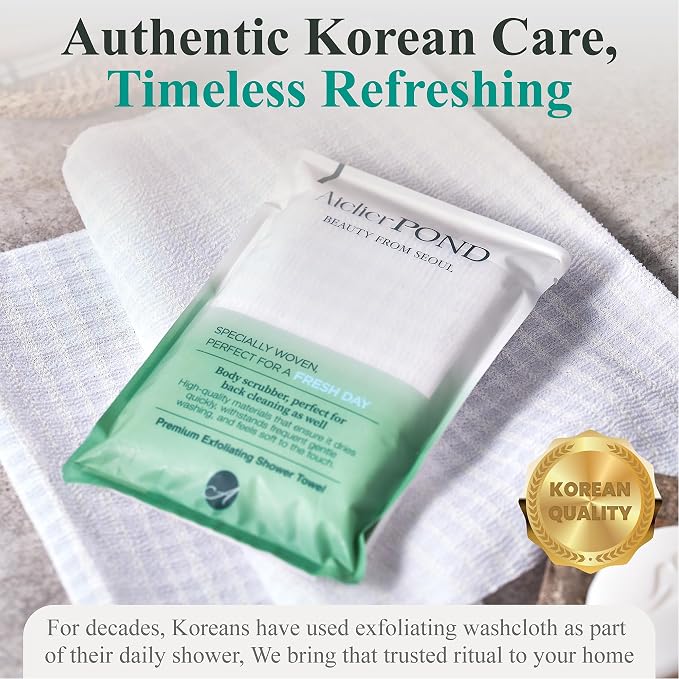Korean Exfoliating Washcloth – Exfoliating Shower Towel Body Scrub Cloth - Image 6