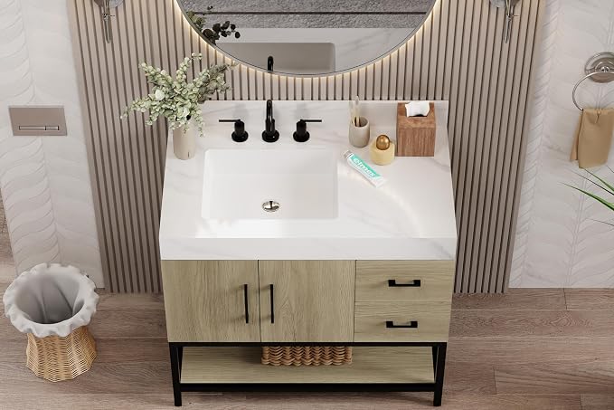 TILE & TOP Utopia 36" Single Bathroom Vanity - Image 3