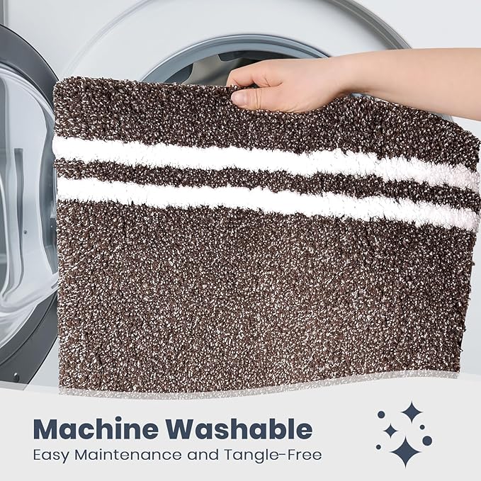 PURRUGS Bathroom Rug Non-Slip Machine Washable 20" x 24" U-Shaped, Super - Image 5