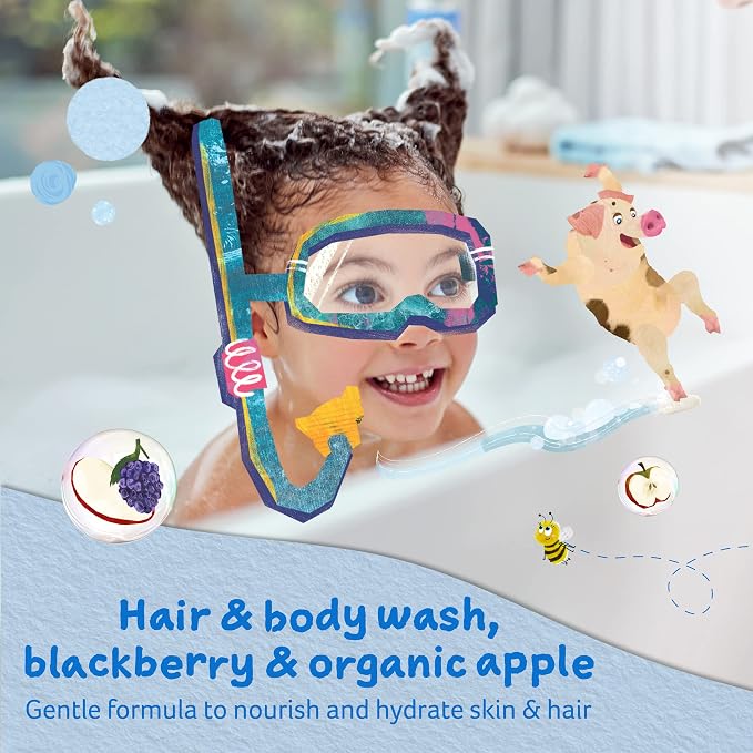 Childs Farm Blackberry & Organic Apple Hair & Body Wash 250ml - Image 2