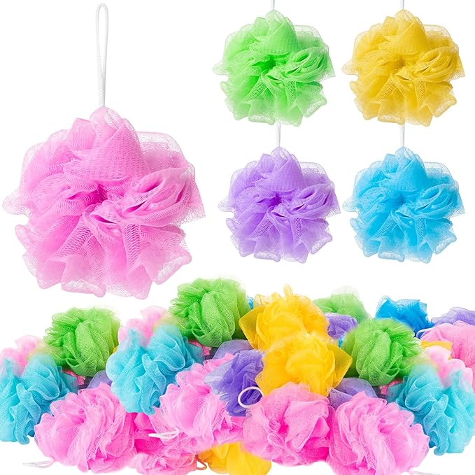 CHENGU 80 Pcs Loofah Bulk Sponge Bath Sponges by CHENGU