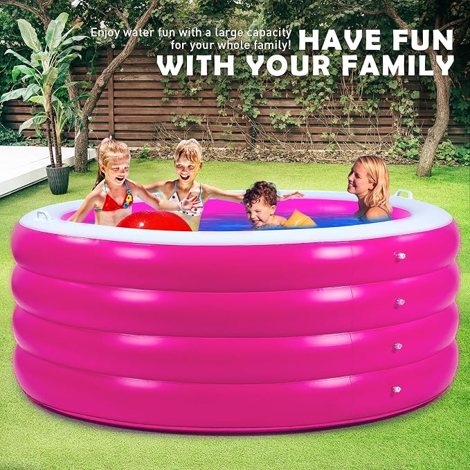 Biange Blow Up Pool, Backyard Inflatable Pool - Image 6