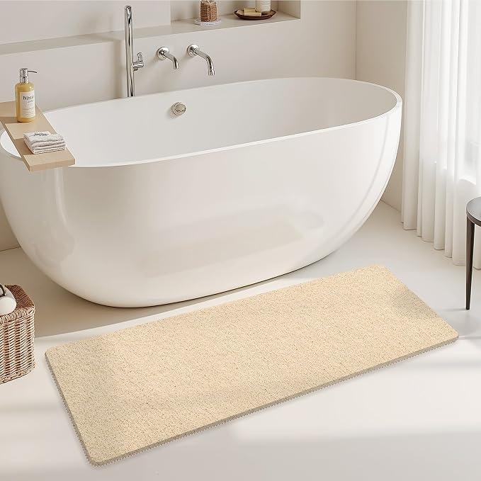 Mecko Loofah Bath Mat for Tub by Mecko