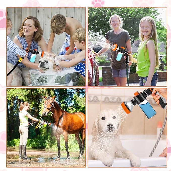 Dog Shower Attachment for Bathroom & Bathtub, 8 Sprayer Modes Dog Washing Hose - Image 7