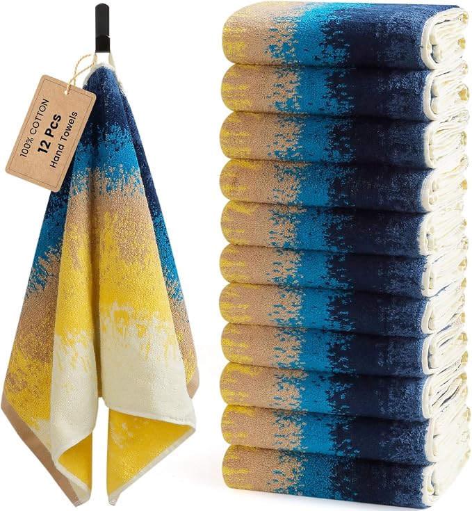 SEMAXE Hand Towels for Bathroom, 100% Cotton Towels by SEMAXE