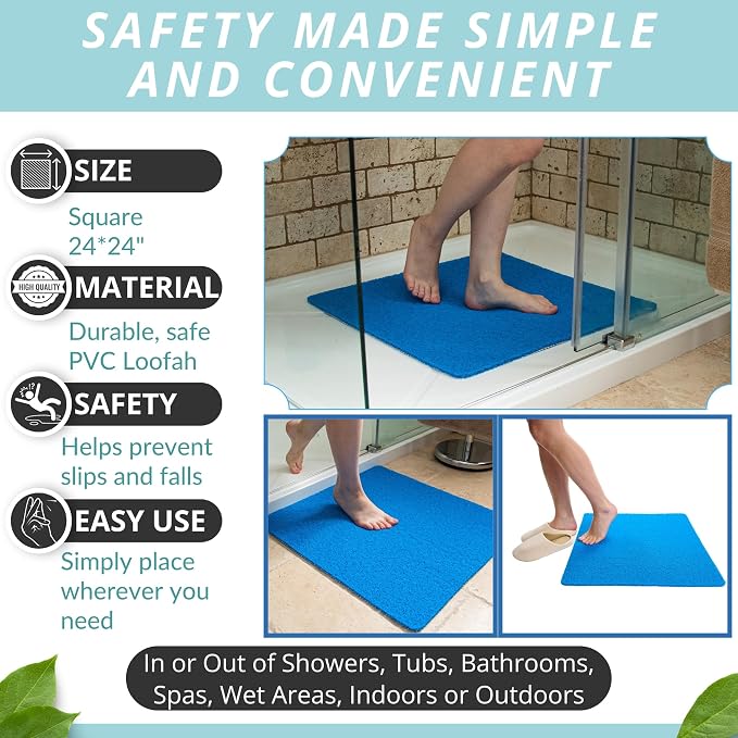 Enkosi Loofah Shower Mat Non-Slip - Image 4