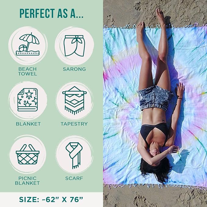 Sand Cloud Extra Large Turkish Beach Towel - Image 3