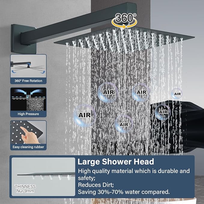 Shower Faucet Matte Black Shower System - Image 4