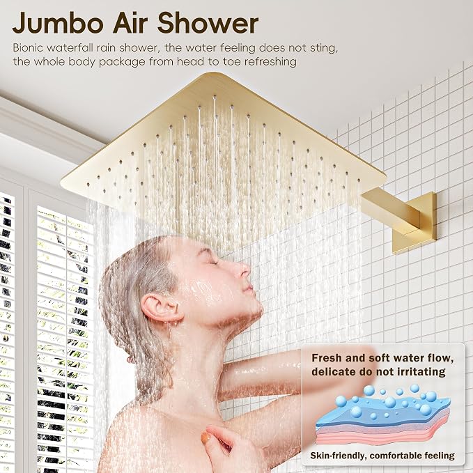 Gold Shower System, Shower Faucet Set - Image 3