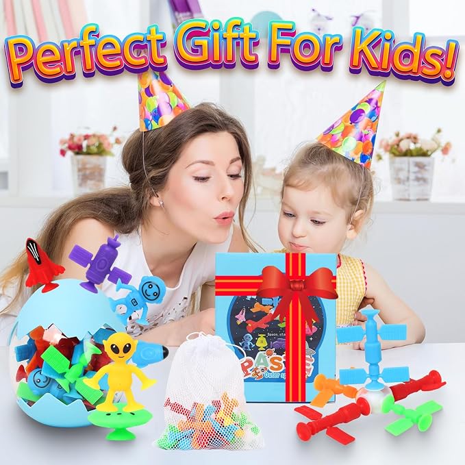 Suction Bath Toys for Kids, Silicone Suction Cup Toys, Sensory Window Building - Image 7