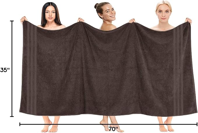 DAN RIVER 2 Pack Luxury Bath Sheets 35x70, 600 GSM, Soft & Quick Dry 100% Ring - Image 8
