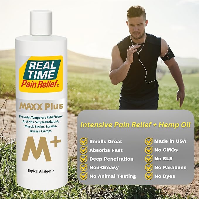 Real Time Pain Relief MAXX Plus - 12oz Bottle | Intensive Formula - Image 3