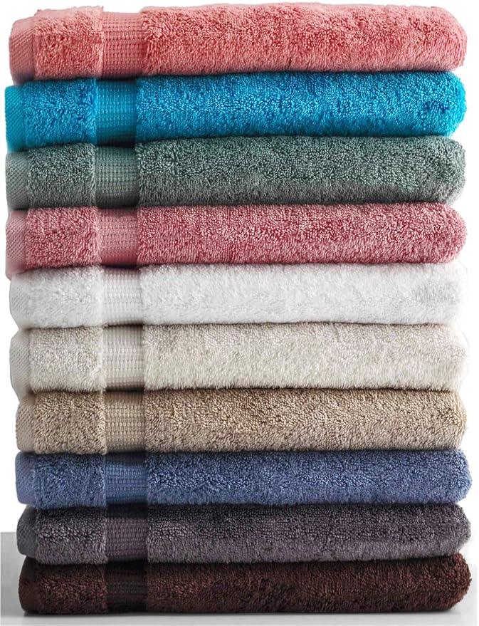 SALBAKOS 100% Turkish Cotton Washcloth Set of 12 13x13 inch | Heirloom Quality - Image 3